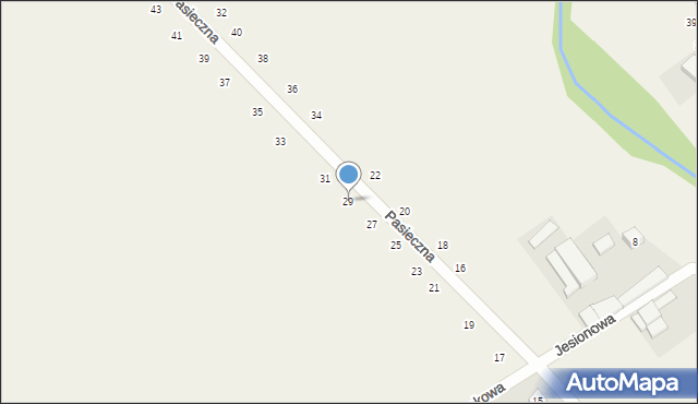 Czmoń, Pasieczna, 29, mapa Czmoń