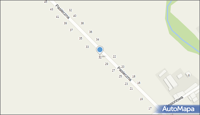 Czmoń, Pasieczna, 31, mapa Czmoń