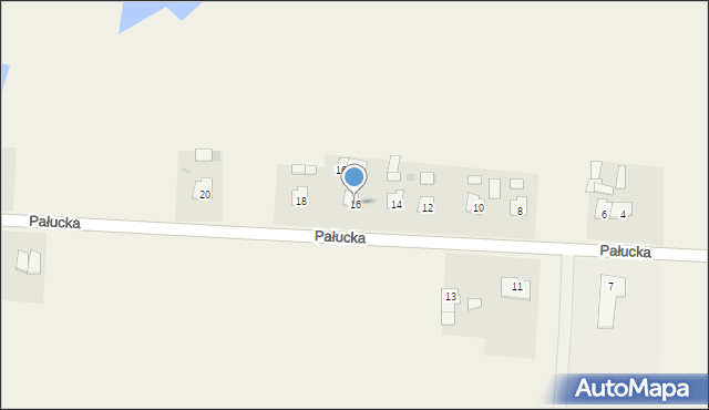 Dąbrowa, Pałucka, 16, mapa Dąbrowa