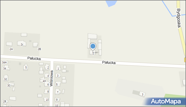 Dąbrowa, Pałucka, 2, mapa Dąbrowa