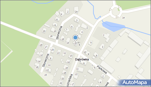 Dąbrówka, Parkowa, 12, mapa Dąbrówka
