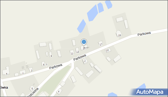 Dąbrówka, Parkowa, 15, mapa Dąbrówka