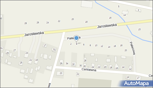 Dachnów, Pałacowa, 4, mapa Dachnów