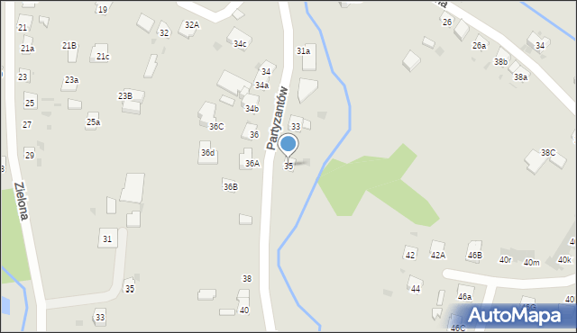 Dębica, Partyzantów, 35, mapa Dębicy