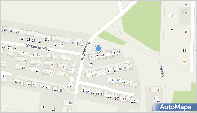 Dębogórze, Paprykowa, 9, mapa Dębogórze