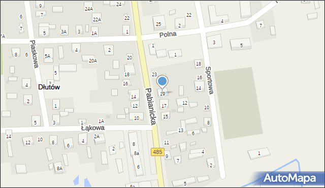 Dłutów, Pabianicka, 19, mapa Dłutów