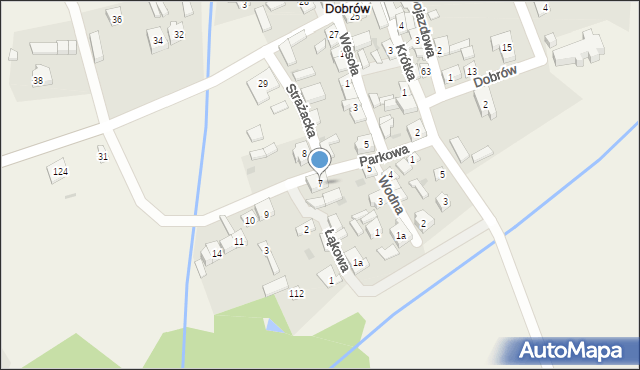 Dobrów, Parkowa, 7, mapa Dobrów