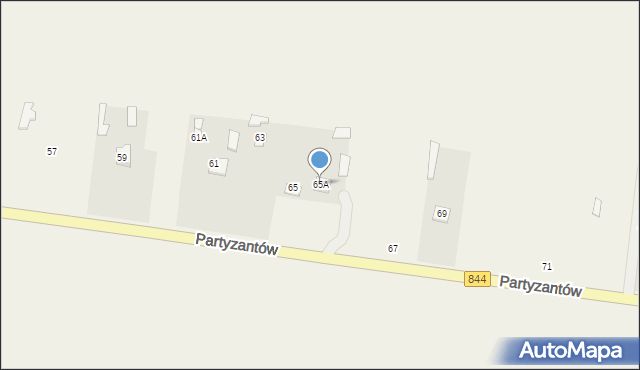 Dołhobyczów, Partyzantów, 65A, mapa Dołhobyczów