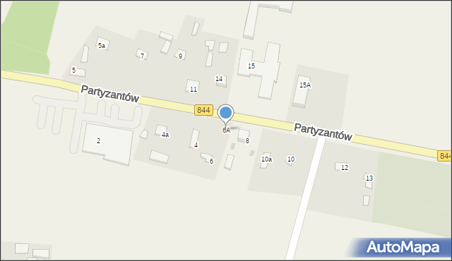 Dołhobyczów, Partyzantów, 6A, mapa Dołhobyczów