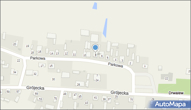 Drwalew, Parkowa, 8, mapa Drwalew