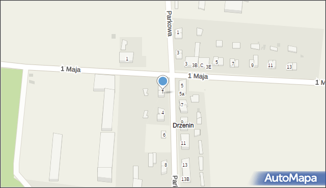 Drzenin, Parkowa, 2a, mapa Drzenin