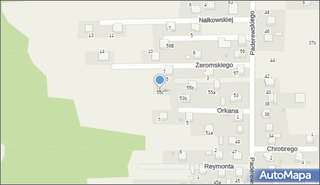 Dulowa, Paderewskiego Ignacego Jana, 55c, mapa Dulowa