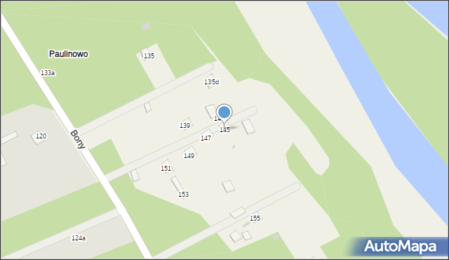 Dzbądz, Paulinowo, 145, mapa Dzbądz