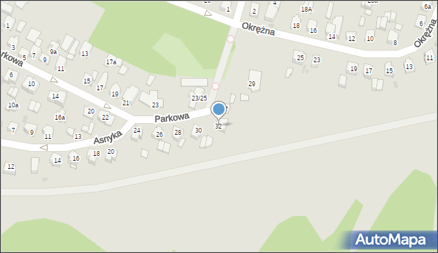 Działdowo, Parkowa, 32, mapa Działdowo