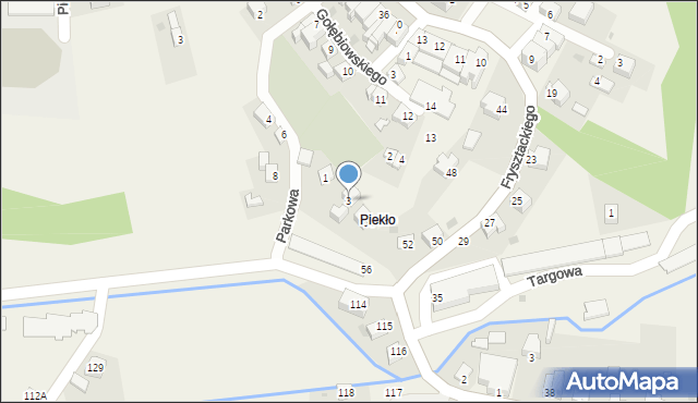 Frysztak, Parkowa, 3, mapa Frysztak