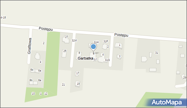 Garbatka, Pastelowa, 6, mapa Garbatka