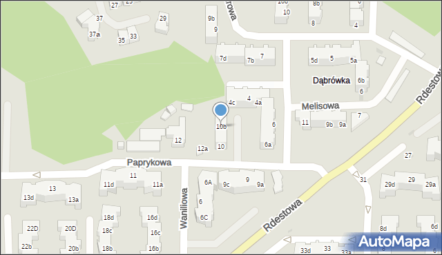 Gdynia, Paprykowa, 10b, mapa Gdyni