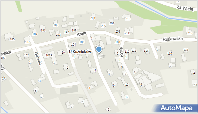 Gilowice, Pasieczna, 5, mapa Gilowice