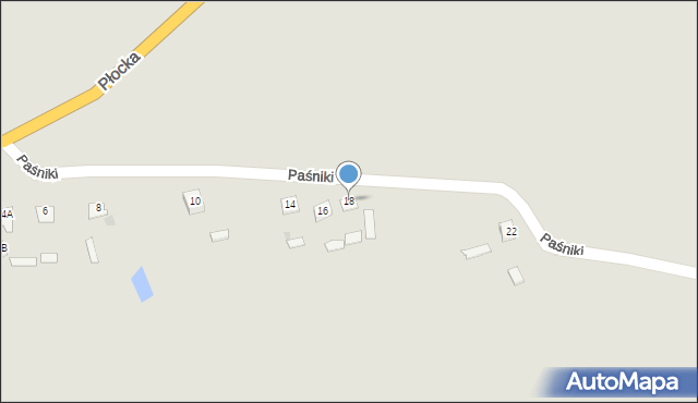 Glinojeck, Paśniki, 18, mapa Glinojeck