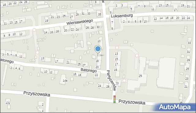 Gliwice, Partyzantów, 16, mapa Gliwic