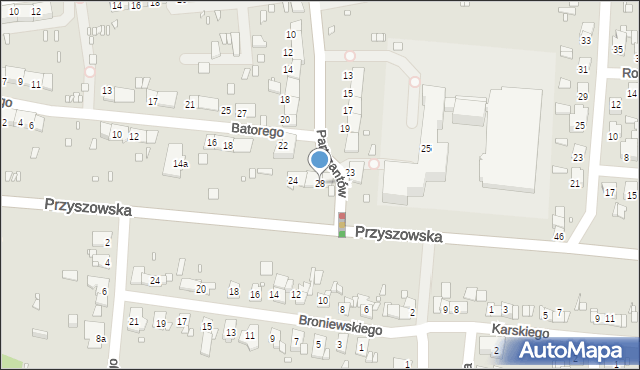 Gliwice, Partyzantów, 28, mapa Gliwic