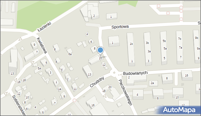 Gniezno, Paczkowskiego Józefa, 10, mapa Gniezna