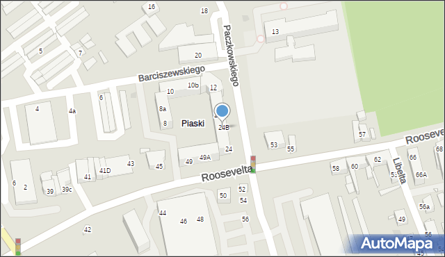 Gniezno, Paczkowskiego Józefa, 24B, mapa Gniezna