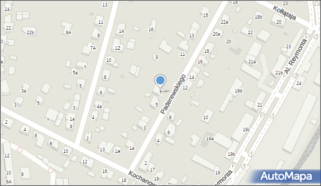 Gniezno, Paderewskiego Ignacego Jana, 7, mapa Gniezna