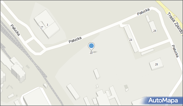 Gniezno, Pałucka, 22, mapa Gniezna