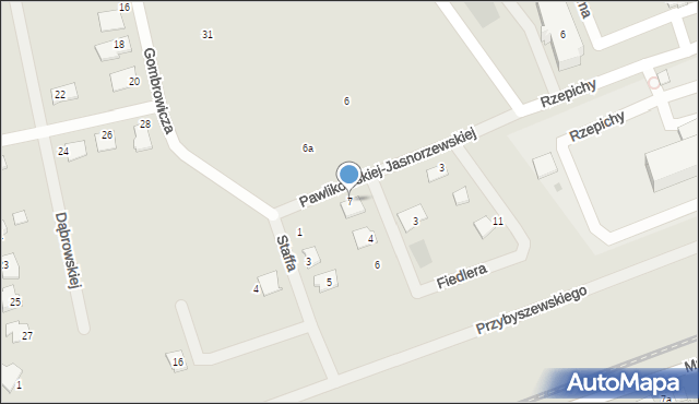 Gniezno, Pawlikowskiej-Jasnorzewskiej Marii, 7, mapa Gniezna