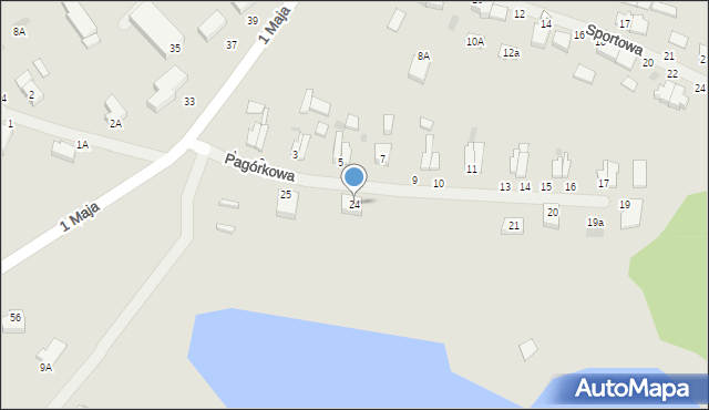 Gołdap, Pagórkowa, 24, mapa Gołdap