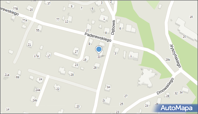 Gorlice, Paderewskiego Ignacego Jana, 11, mapa Gorlic