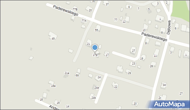 Gorlice, Paderewskiego Ignacego Jana, 17a, mapa Gorlic