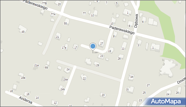 Gorlice, Paderewskiego Ignacego Jana, 21c, mapa Gorlic