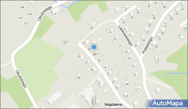 Gorlice, Partyzantów, 18, mapa Gorlic