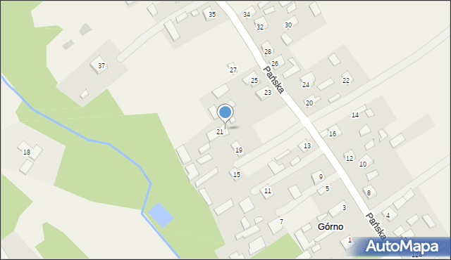 Górno, Pańska, 21A, mapa Górno