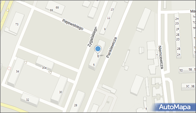 Gorzów Wielkopolski, Pankiewicza Józefa, 6, mapa Gorzów Wielkopolski