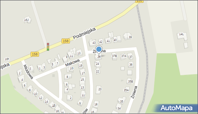 Gorzów Wielkopolski, Partyzantów, 26, mapa Gorzów Wielkopolski