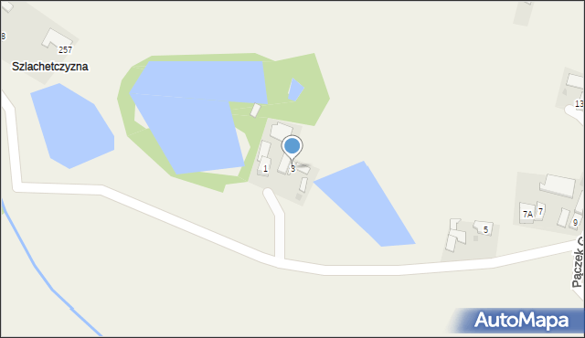 Gorzyce, Pączek Gorzycki, 3, mapa Gorzyce