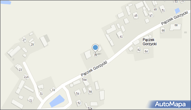 Gorzyce, Pączek Gorzycki, 39, mapa Gorzyce