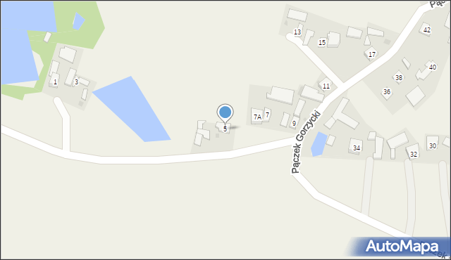 Gorzyce, Pączek Gorzycki, 5, mapa Gorzyce