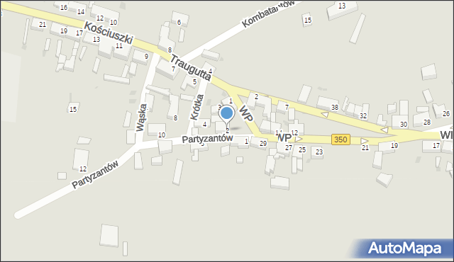 Gozdnica, Partyzantów, 2, mapa Gozdnica