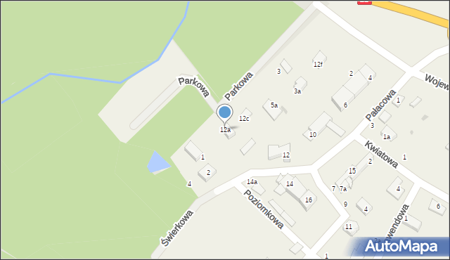 Grabno, Pałacowa, 12a, mapa Grabno