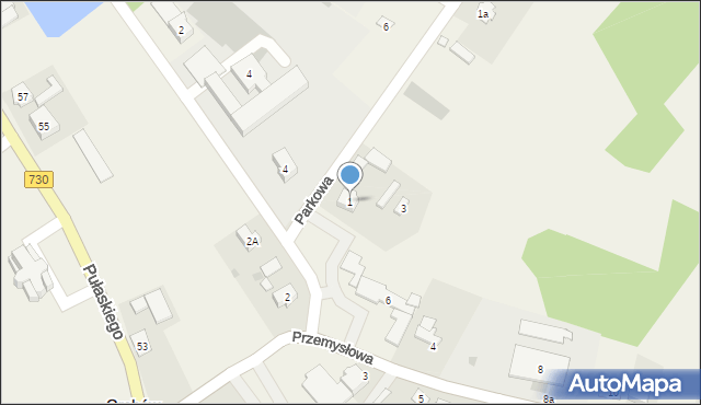 Grabów nad Pilicą, Parkowa, 1, mapa Grabów nad Pilicą