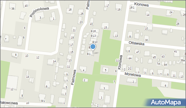 Grabówka, Palmowa, 8/2, mapa Grabówka