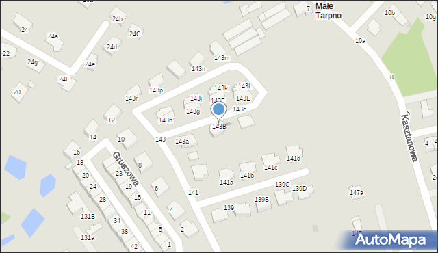 Grudziądz, Paderewskiego Ignacego Jana, 143B, mapa Grudziądza