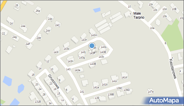 Grudziądz, Paderewskiego Ignacego Jana, 143F, mapa Grudziądza