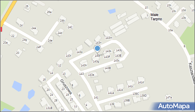 Grudziądz, Paderewskiego Ignacego Jana, 143j, mapa Grudziądza