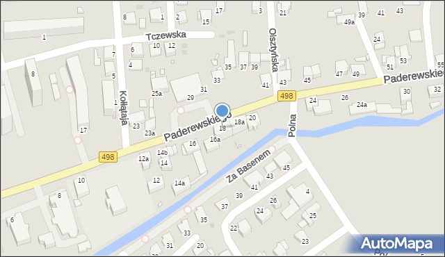 Grudziądz, Paderewskiego Ignacego Jana, 18, mapa Grudziądza