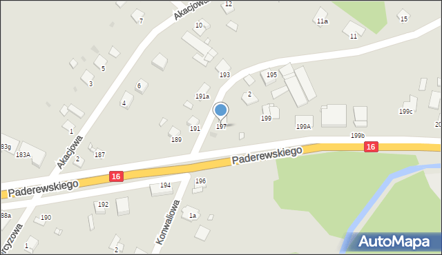 Grudziądz, Paderewskiego Ignacego Jana, 197, mapa Grudziądza